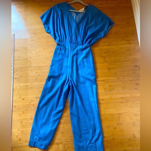 Anthropologie Denim by Ellison Wide Legged Chambray Jumpsuit - Picture 2 of 7